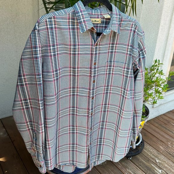 L.L. Bean Other - LL BEAN Men's Big & Tall Plaid Shirt - Large